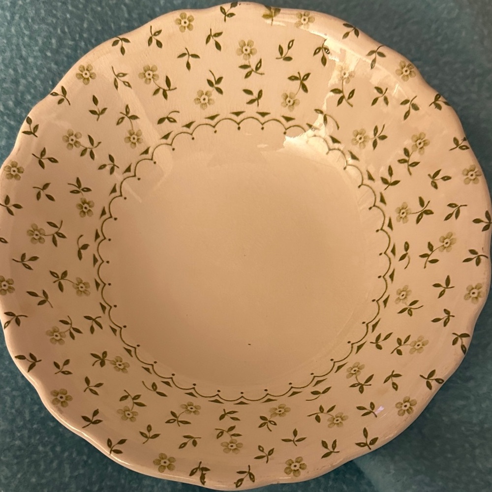 Floral Patterned Ceramic Plate